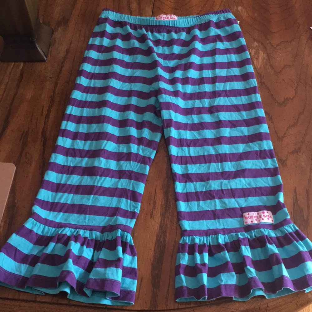 Ruffle Girl Blue/Purple Stripped Pants